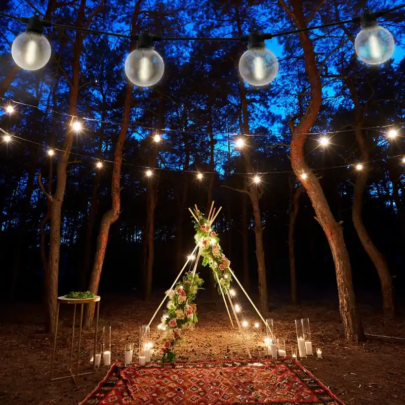 CADENA LED lichtketting op zonne-energie, 2.500 K, zwart, 10-lamps, 5 m Merkproduct