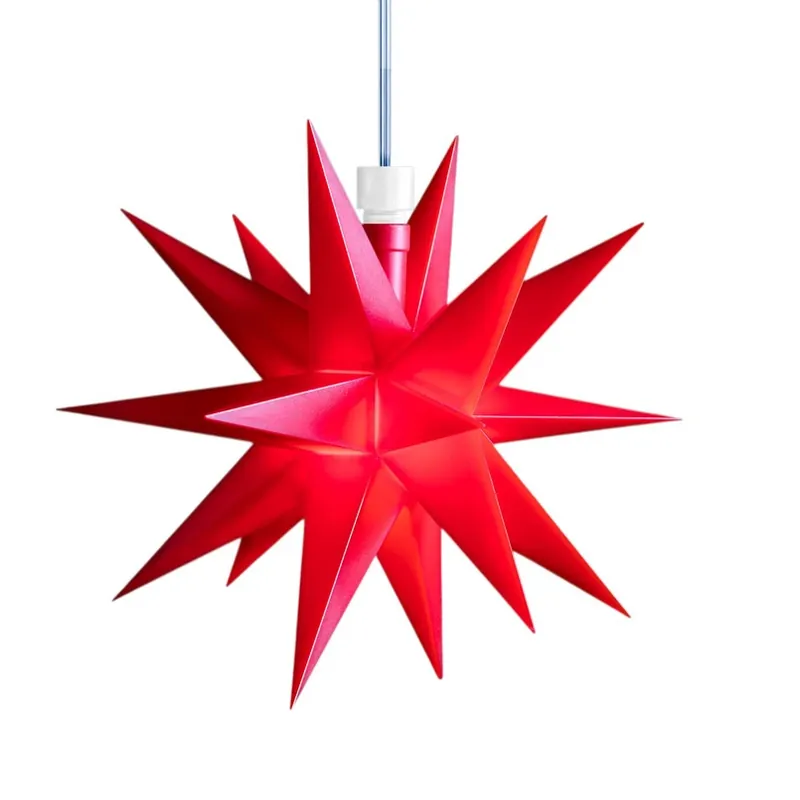 Aanbieding STERNTALER LED-ster, rood, 18 punten, Ø 16 cm, IP44 batterij