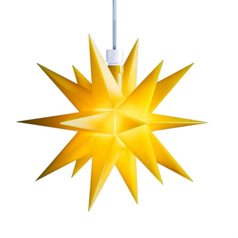 STERNTALER LED-ster, geel, 18 punten, Ø 16 cm IP44 batterij Merkproduct