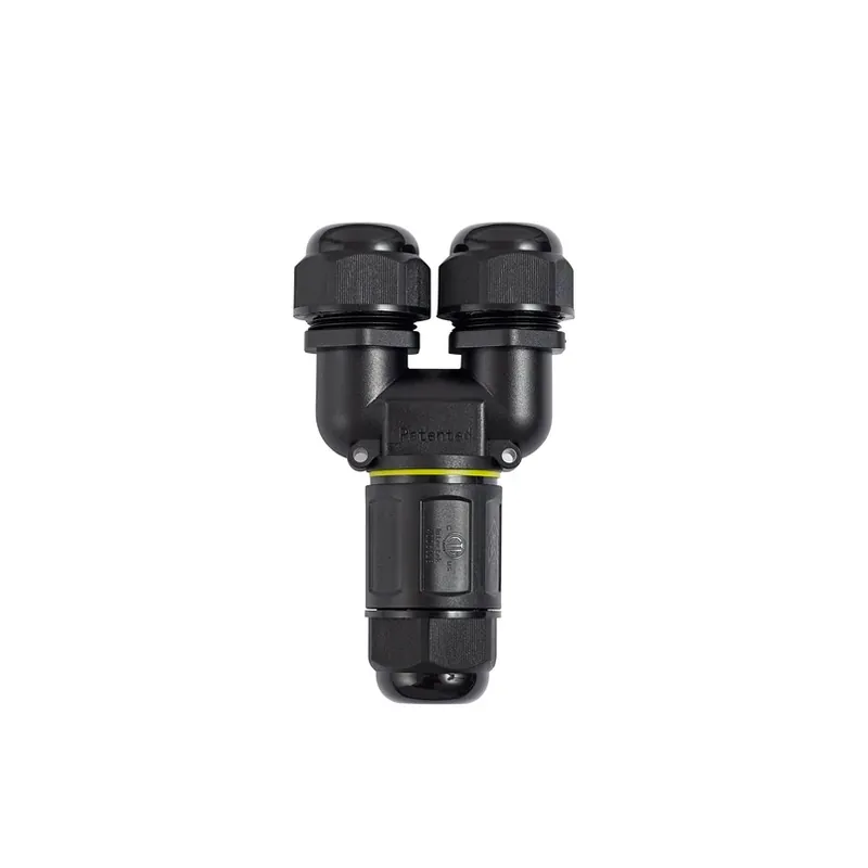 Kabelverbinder Y, waterdicht, IP68, lengte 118 cm, zwart Op = Op