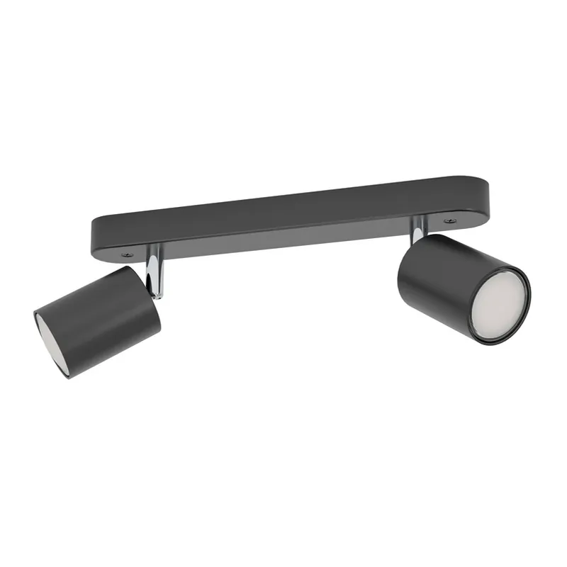 EGLO connect Smart Spot Adfira-Z, zwart, 2-lamps, staal Korting
