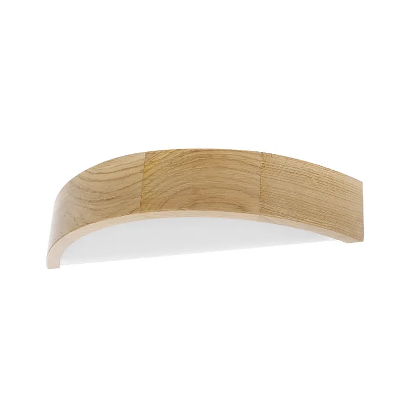 Wandlamp Cleo D1DR410, eikenhout, 41 cm lang, E27 Beperkte Voorraad