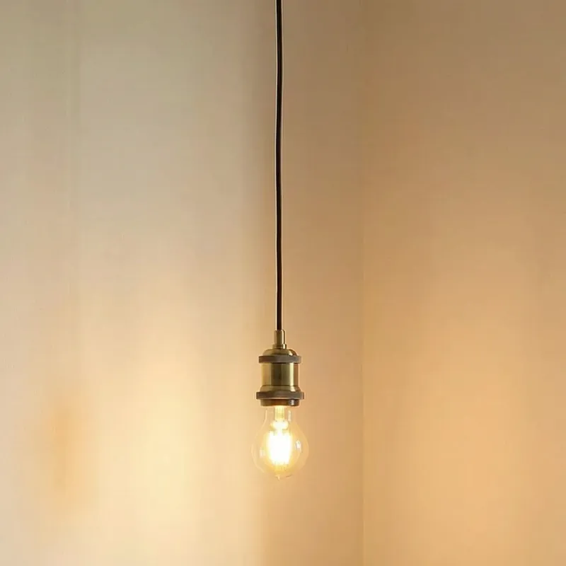 Lindby hanglamp Hattie, fitting E27, messing, Ø 5 cm Must-Have
