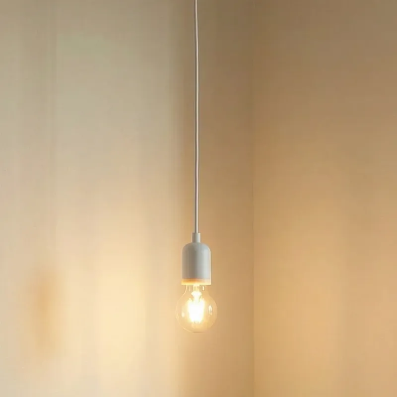 Gratis Retour Lindby hanglamp Hattie, fitting E27, wit, Ø 4,7 cm