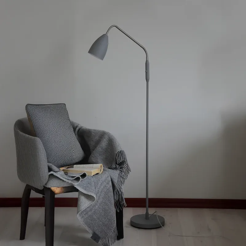 Markslöjd LED vloerlamp Patro, grijs, metaal, dimbaar Gecertificeerd