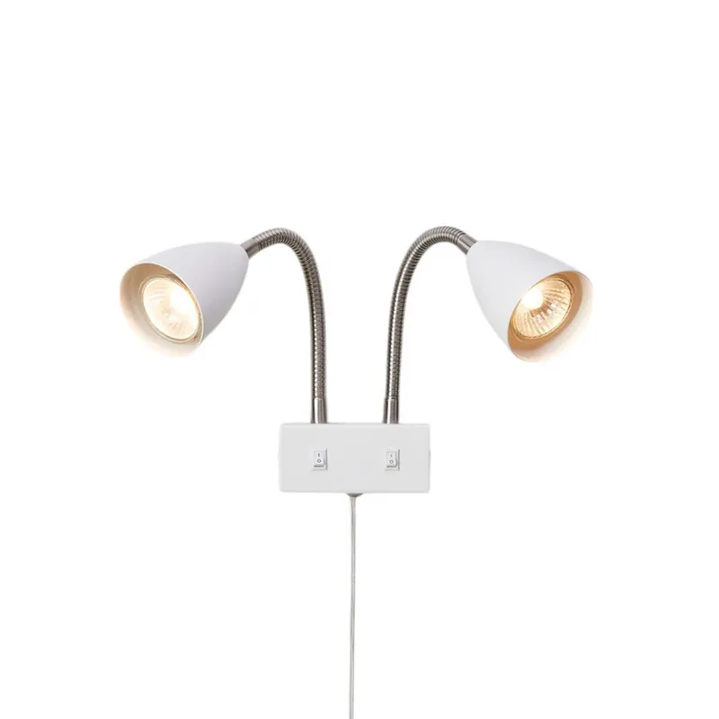 Uitverkoop Markslöjd wandlamp Ciro, wit, metaal, stekker, GU10