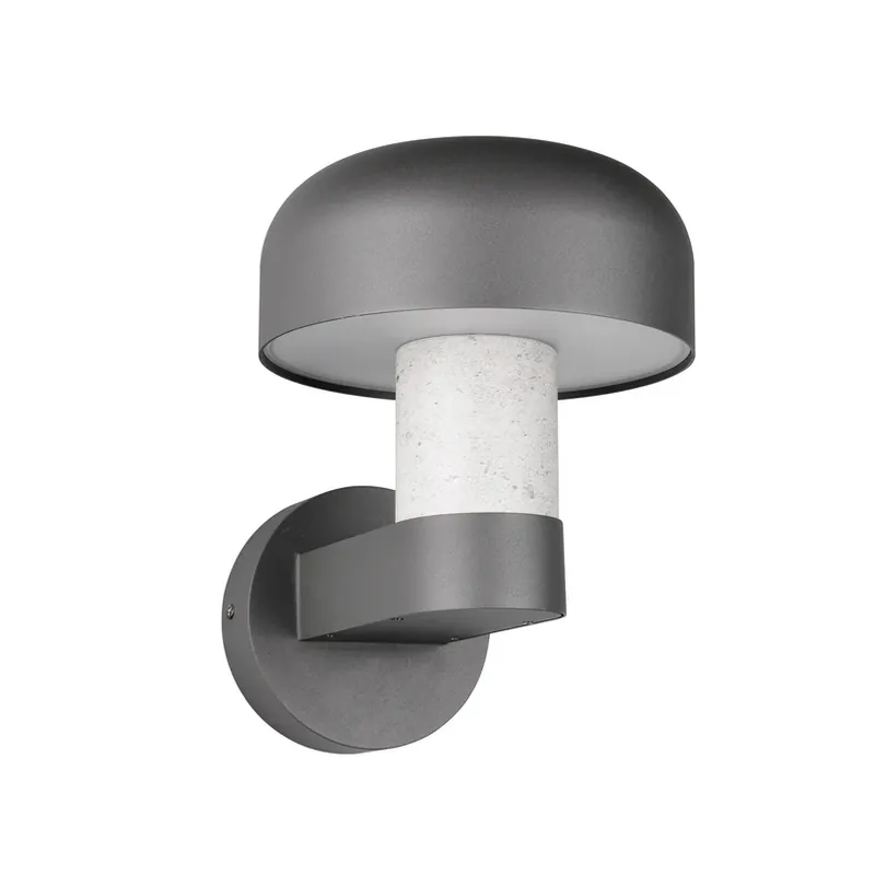 Betaalbaar Buitenwandlamp Fraser, grijs/betonlook, aluminium, IP54, E27