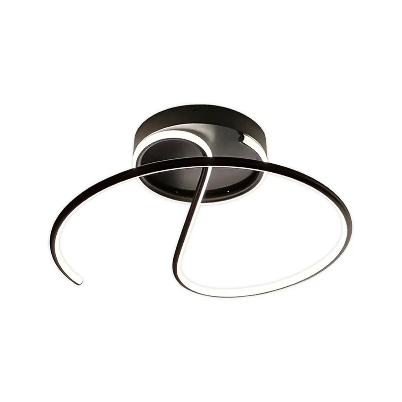 Fabrieksprijs LED plafondlamp Delta, metaal, zwart, 4.000 K