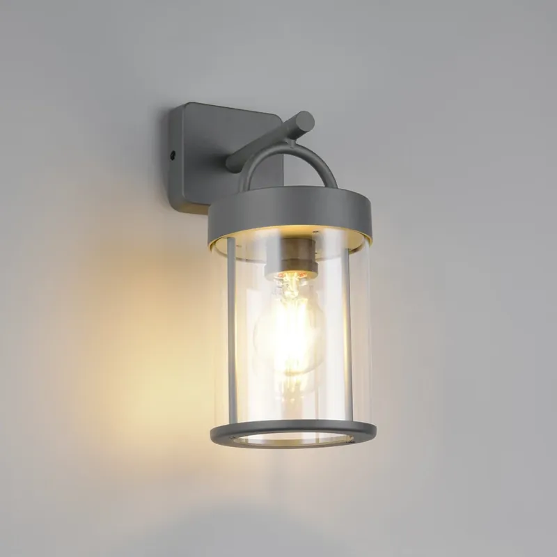 Buitenwandlamp Almeria, antraciet, aluminium, hoogte 29 cm, IP44 Lage Prijs