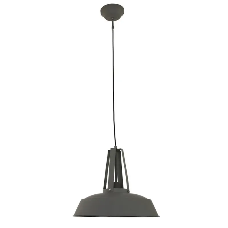 Hanglamp Eden, grijs, metaal, fitting E27 Exclusieve Aanbieding