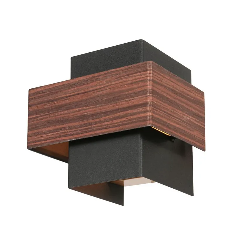 Exclusieve Aanbieding LED wandlamp Muro 3367, houtlook, up/down, G9, 2.700 K