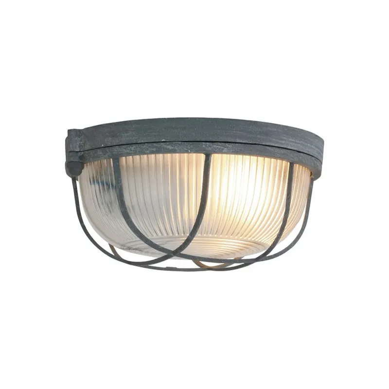 Beperkte Voorraad Plafondlamp Lisanne, grijs, Ø 17 cm, metaal, glas, E27