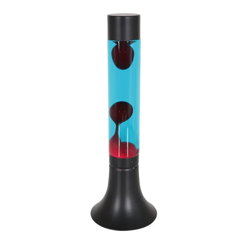 Lava lamp Volcan 3117, zwart, vloeistof helder/rood, E14 Gratis Retour
