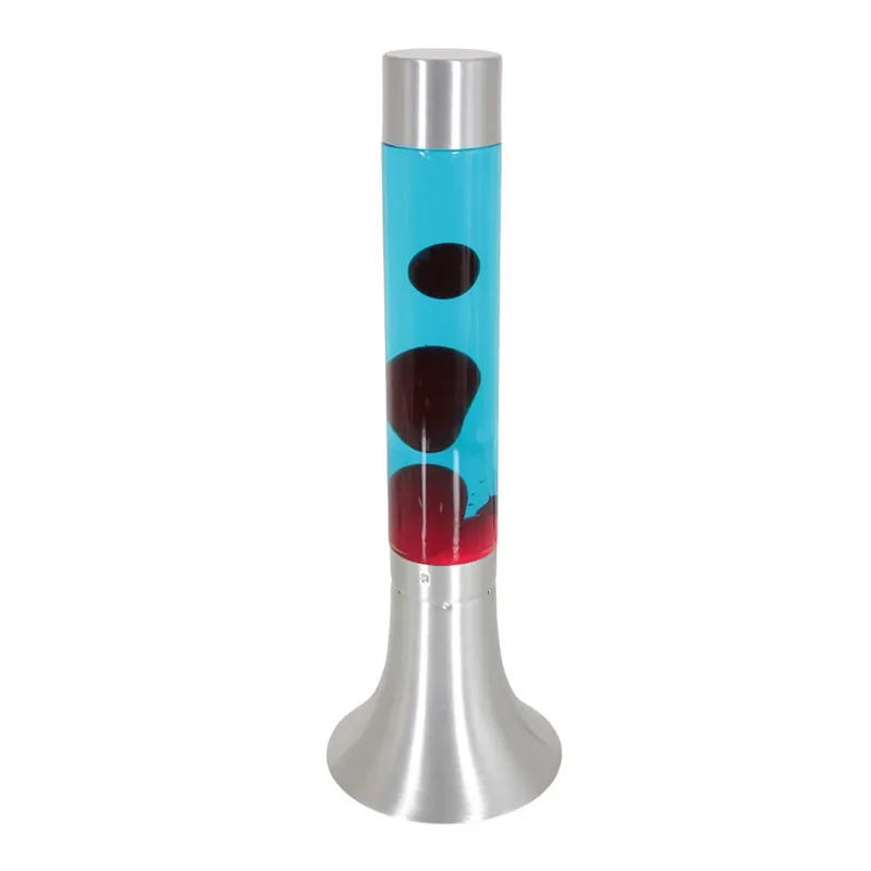 Lava lamp Volcan 3117, staal, vloeistof helder/rood, E14 Beperkt Aanbod
