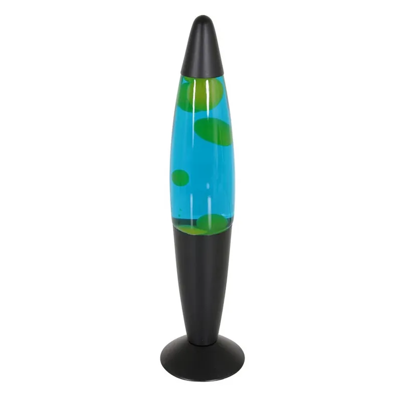 Merkproduct Lava lamp Volcan 3116, zwart, groenblauwe vloeistof, E14