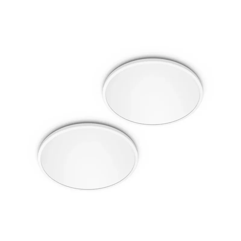 Populair Philips LED SuperSlim 2-pack wit IP44 Ø 25 cm 2.700 K