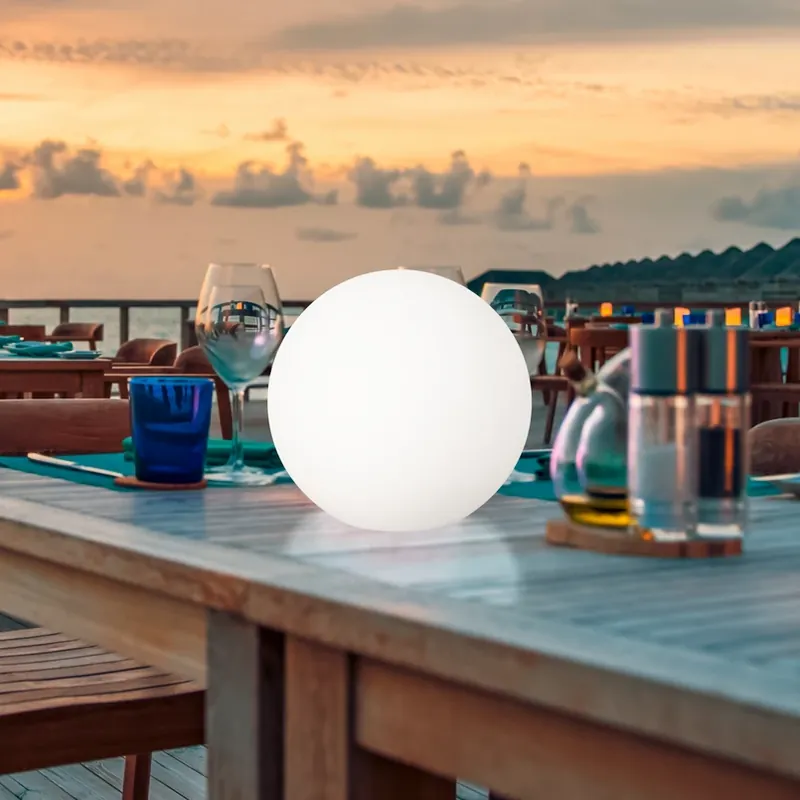 Weekendaanbieding LED-buitenlamp op zonne-energie Dabus, Ø 30 cm, bol, wit, acryl