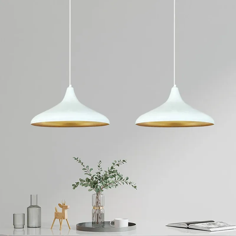 Goedkoop Claus hanglamp, wit, lengte 85 cm, 2-lamps, metaal