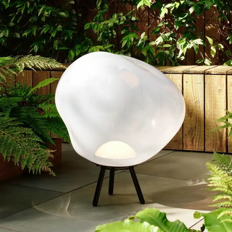 Aanbieding Tom Dixon LED-terraslamp op batterijen Melt large, opaal, 57 cm