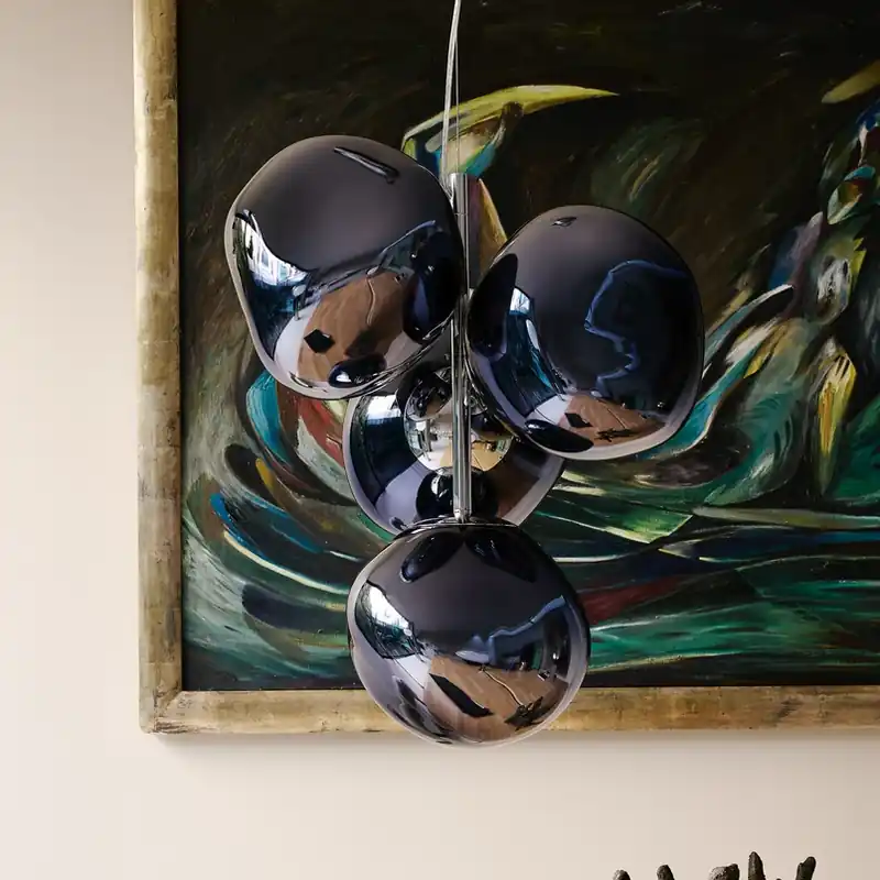 Veilige Betaling Tom Dixon LED hanglamp Melt Chandelier Mini, rookgrijs