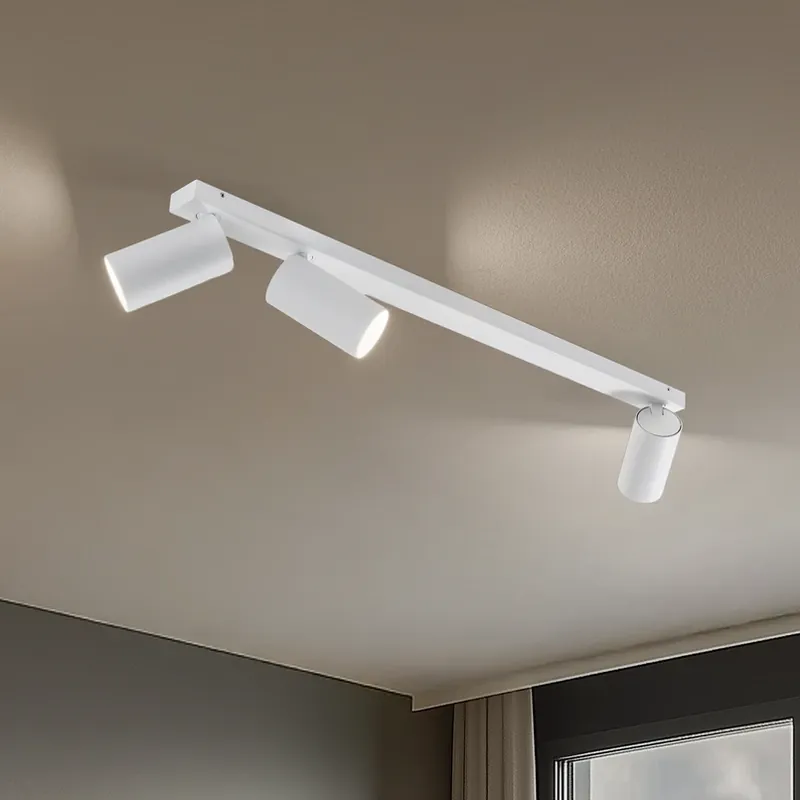 Alleen Vandaag Plafondspot Mono III, 3-lamps, wit, 84 cm lang, GU10