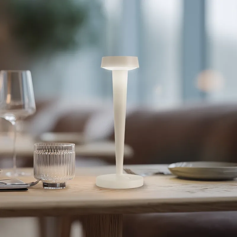 Exclusieve Aanbieding Lucande LED-batterijkaarsenhouder Lea, vaas, beige, 28 cm