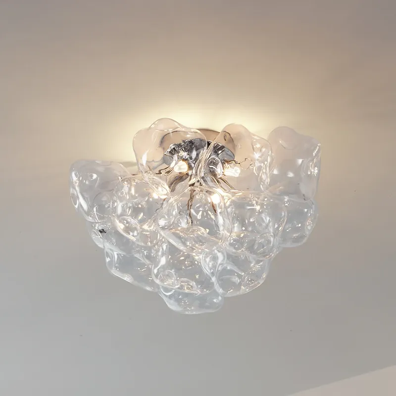 Direct Verzonden Lucande plafondlamp Diborah, helder, Ø 49 cm, glas, G9