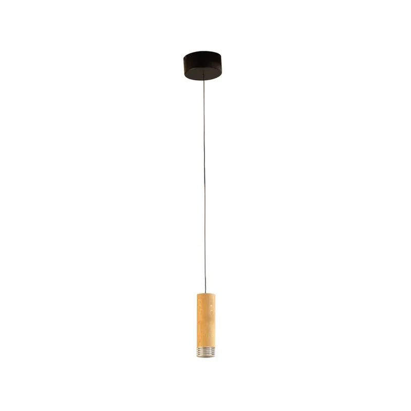 LED hanglamp Shine-Wood, Ø 13 cm eiken/zwart hout/acryl Alleen Vandaag