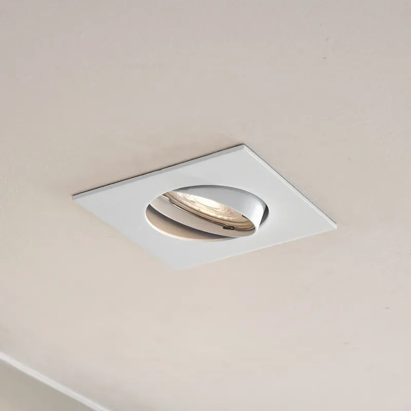 PRIOS inbouwlamp Fibur, wit, 9 cm, GU10 Premium