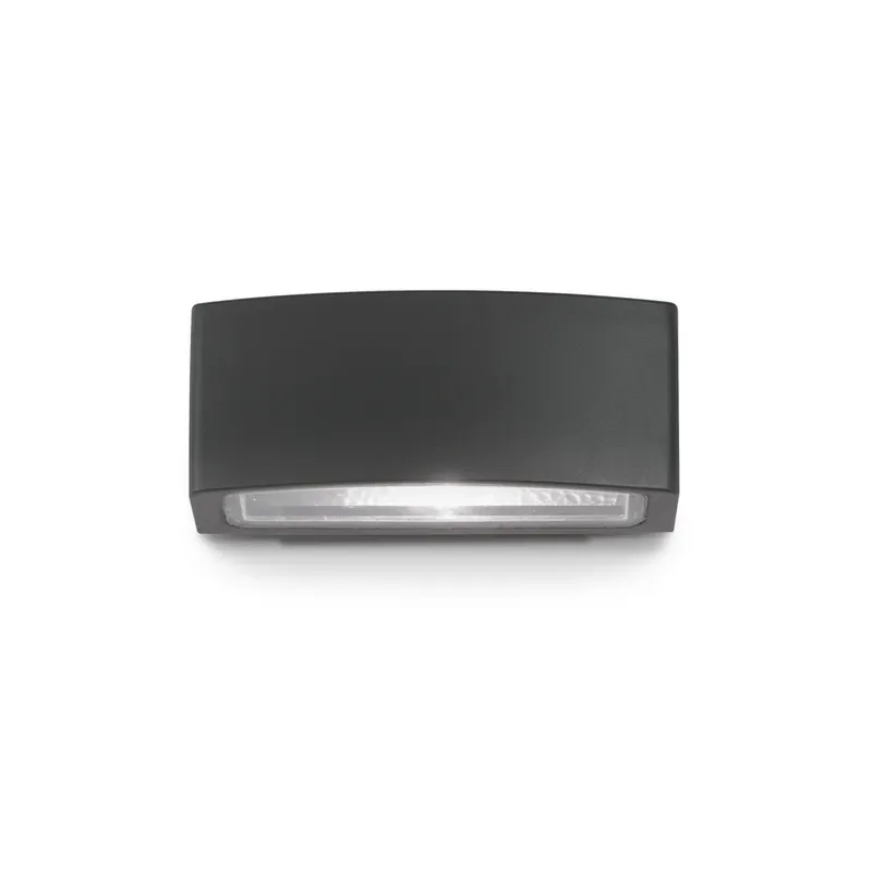 Betaalbaar Ideal Lux buitenwandlamp Andromeda zwart, breedte 22 cm aluminium