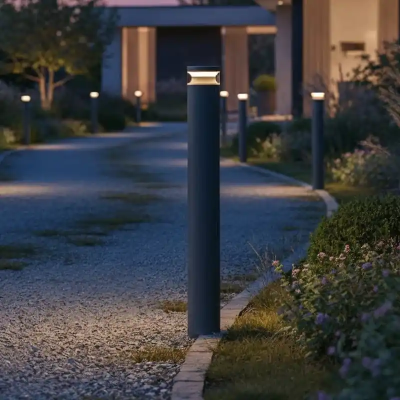 Betaalbaar Ideal Lux LED tuinpadverlichting Boeing, hoogte 100 cm, antraciet