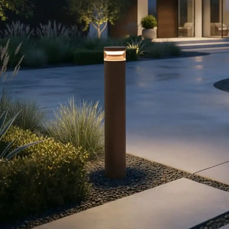 Dagaanbieding Ideal Lux LED tuinpadverlichting Boeing, hoogte 100 cm, koffiebruin