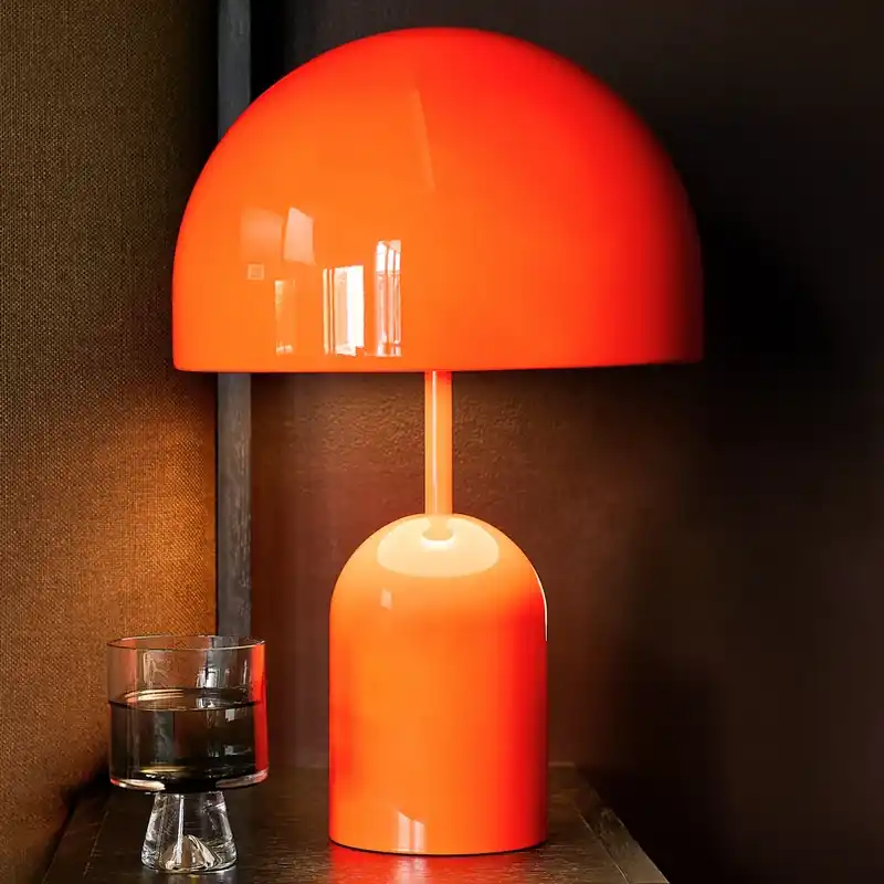 Beperkte Voorraad Tom Dixon LED tafellamp Bell, rood, hoogte 43 cm, dimbaar
