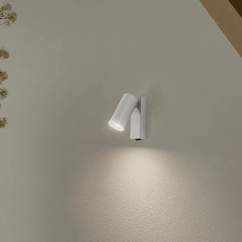 Aanbieding Wandspot FOURTY, lichtgrijs, hoogte 17 cm, metaal, GU10