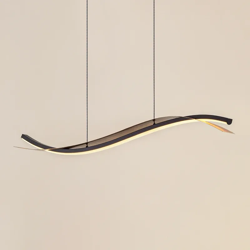 Premium Lucande LED hanglamp Alevia, zwart/goud, CCT