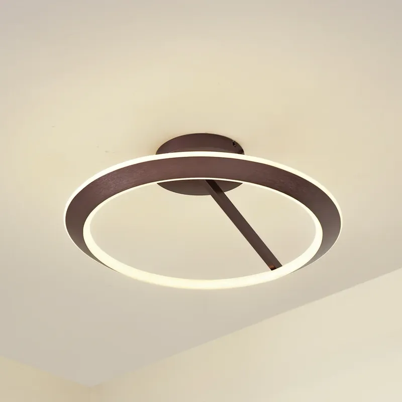 Aanbieding Lucande LED plafondlamp Eldra, koffiebruin, Ø 55 cm, CCT