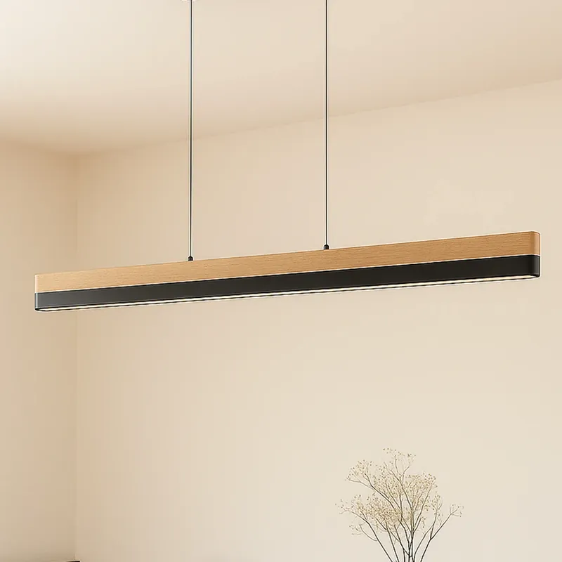 Lucande LED hanglamp Holven, hout, CCT, lengte 113 cm Flitsaanbieding