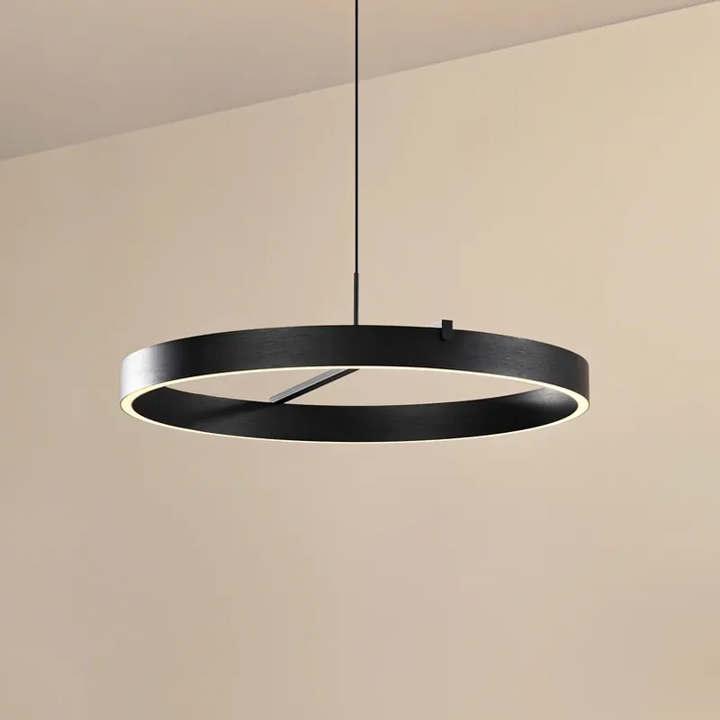 Lucande LED hanglamp Rovan, Ø 60 cm, zwart, CCT, dimbaar Populair