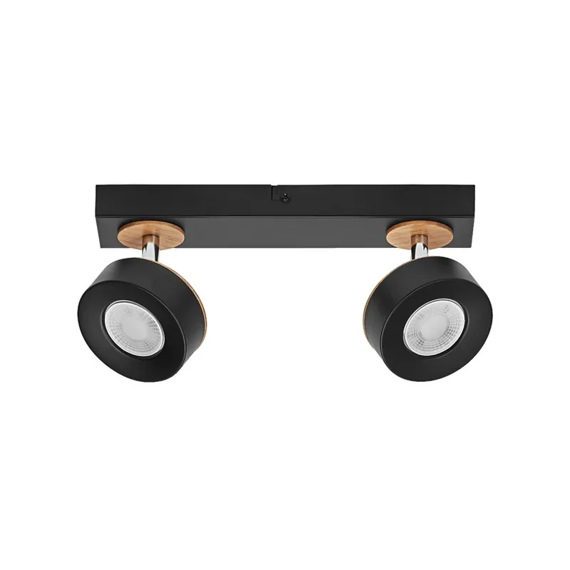 Aanbieding OSRAM LED plafondspot PLUTO, zwart, 2 spots, 3.000 K