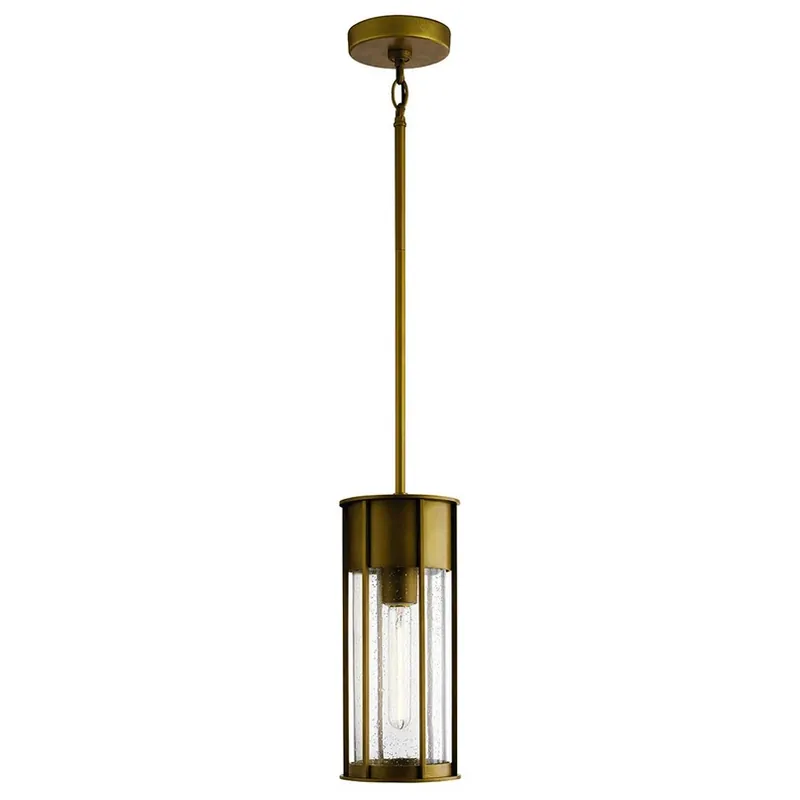 Buiten hanglamp Camillo, messingkleurig, aluminium, glas, E27 Beperkte Voorraad