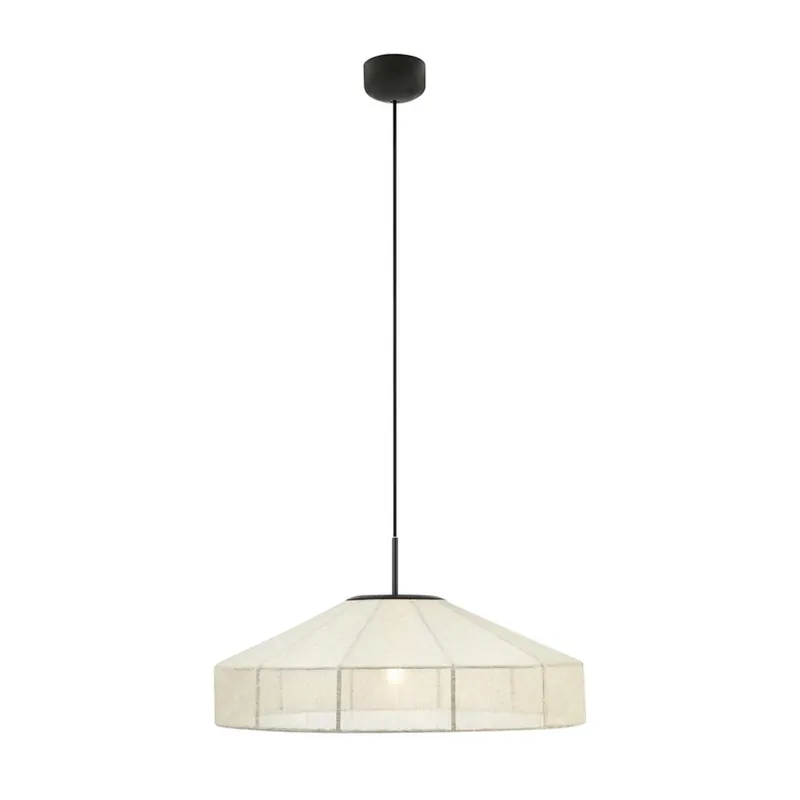 Actieprijs Hanglamp Alia, beige/zwart, Ø 57 cm, stof/metaal