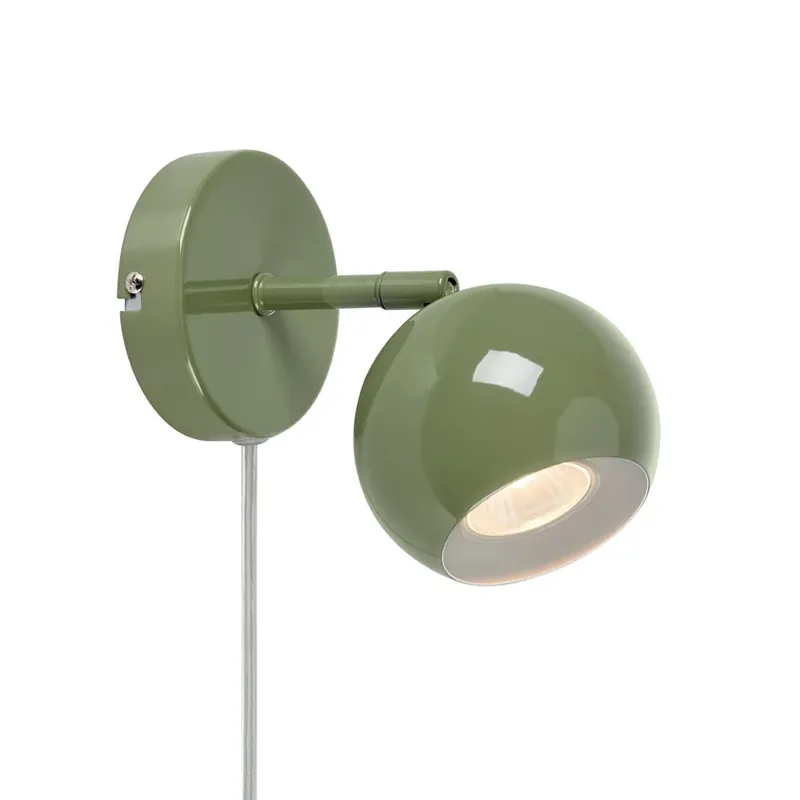 Direct Verzonden Wandlamp Pop, groen, breedte 10 cm, metaal