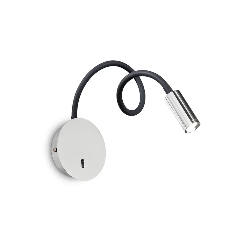 Dagaanbieding Ideal Lux LED wandlamp Focus 2, chroomkleurig, 55 cm, flexibele arm