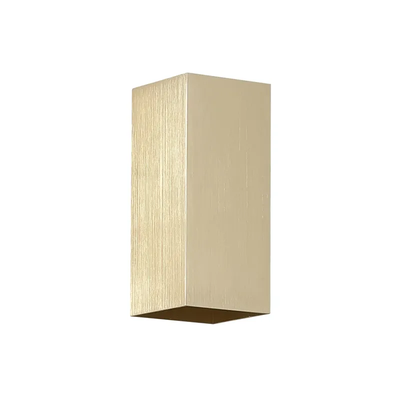 Wandlamp London Square, goudkleurig, hoogte 15 cm, 2-lamps. Actieprijs