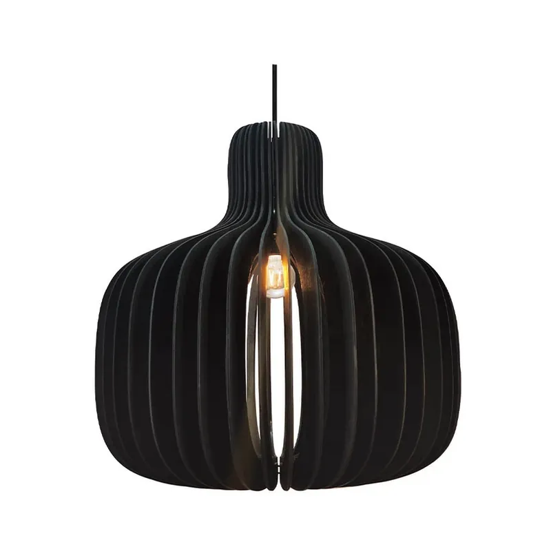 Aanbieding Hanglamp Hazo, Ø 43 cm, zwart, hout
