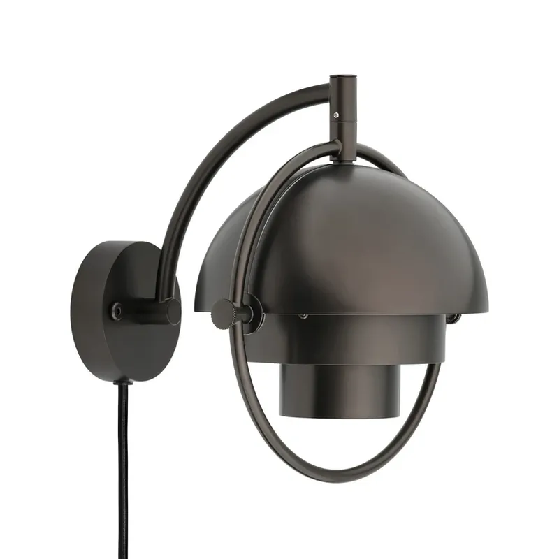 Flitsaanbieding Gubi wandlamp Multi-Lite, zwart-messingkleurig, metaal