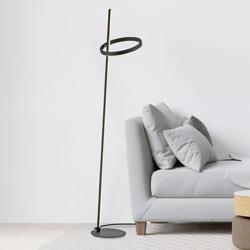 Exclusieve Aanbieding JUST LIGHT. LED vloerlamp Ritus zwart ijzer dimbaar 3.000 K