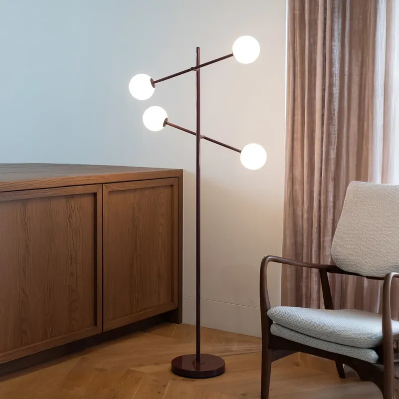 Premium IT‘S ABOUT ROMI vloerlamp Copenhagen, donkerrood, draaibaar