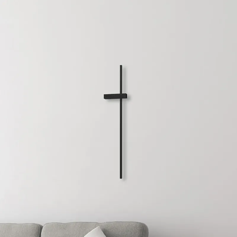 Beste Prijs LED wandlamp Vision, hoogte 90 cm, metaal, zwart, 3.000 K