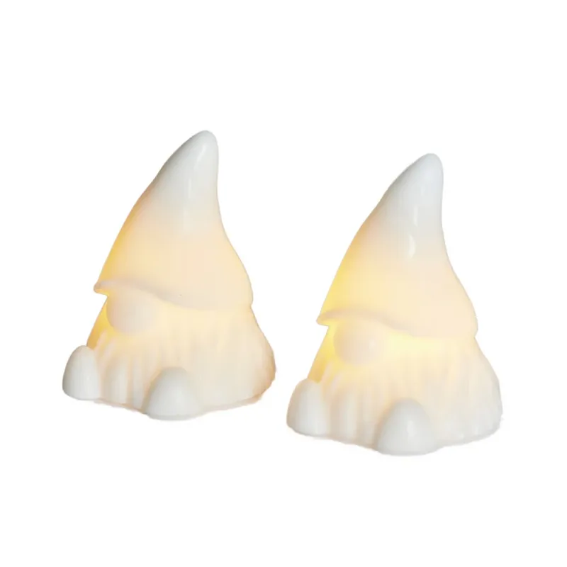 Favoriet LED-decoratiefiguur Coco, wit, hoogte 10 cm, set van 2 stuks, batterijvoeding